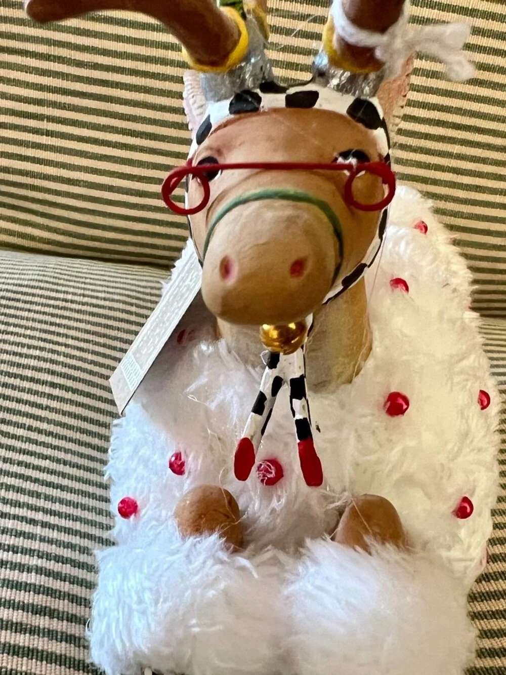 MacKenzie-Childs Patience Brewster Dash Away Sitting Blitzen Reindeer Figure